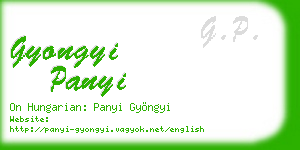 gyongyi panyi business card