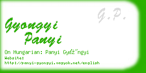 gyongyi panyi business card